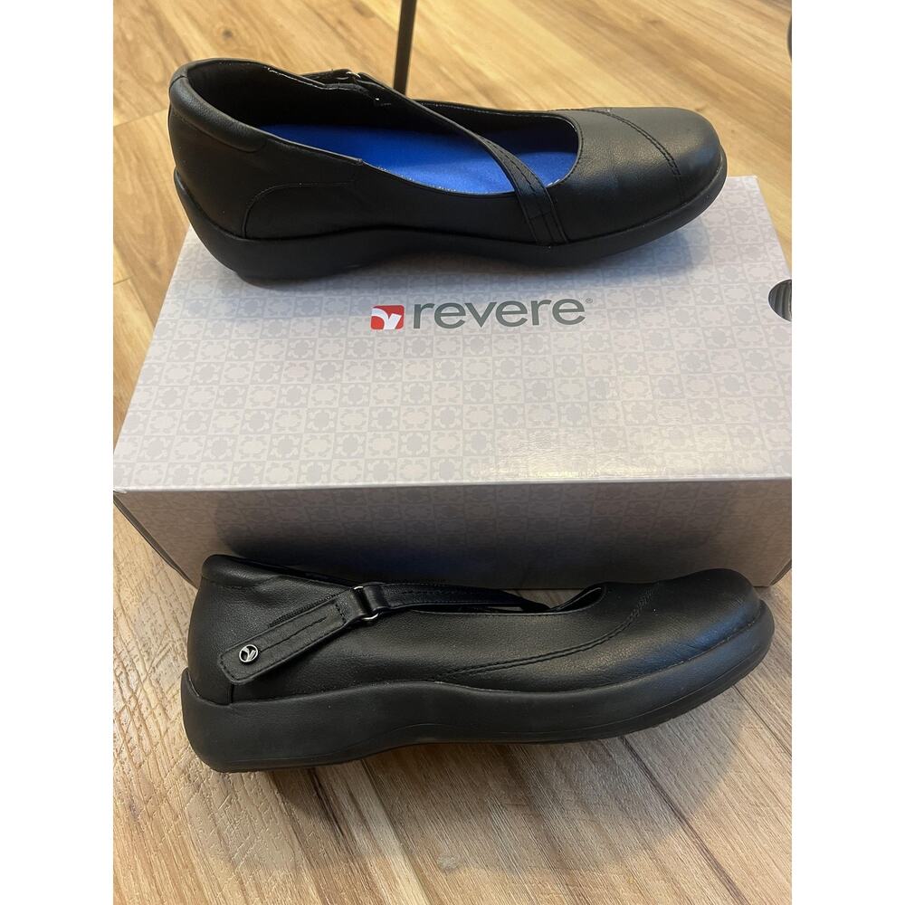 Revere Petra Shoes Womens Size 10 Black Mary Jane Flats‎ EU 41 Comfort Orthotic